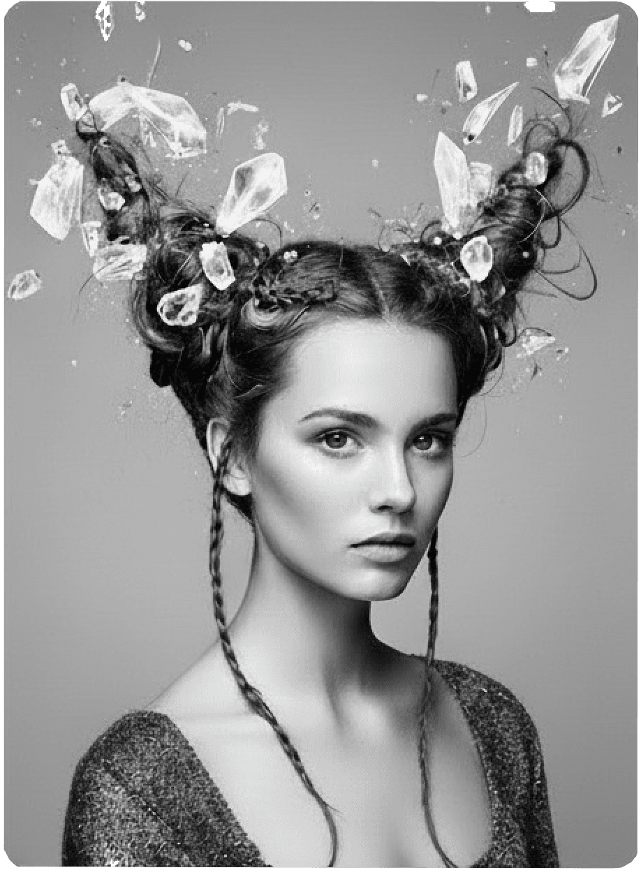 Traditional method - complex artistic hairstyle